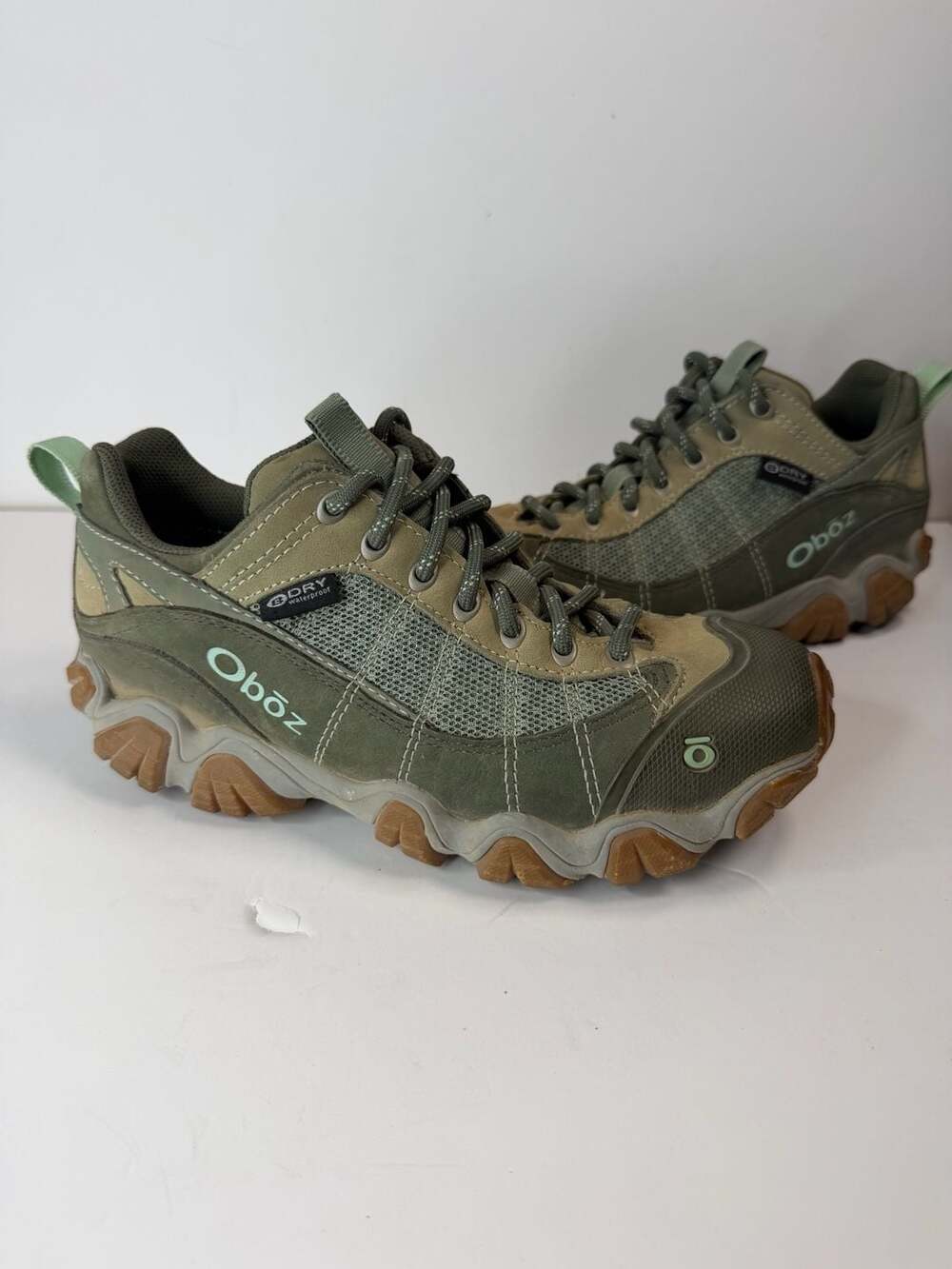 Oboz Firebrand II Low B-Dry Hiking Shoes Size 8 Pale Moss